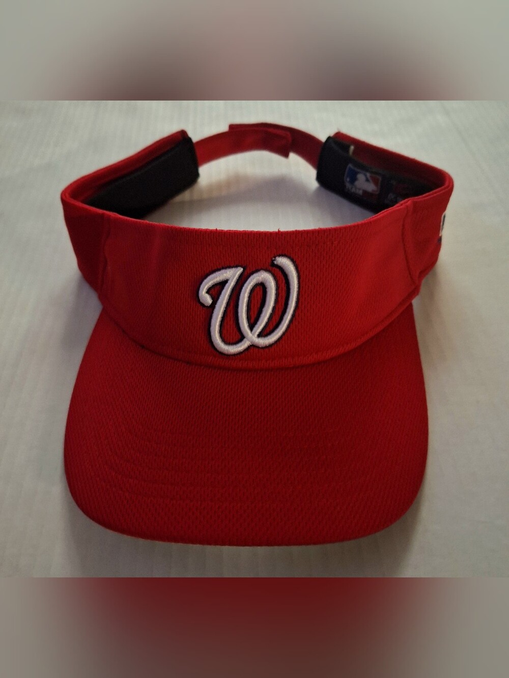 MLB Washington Nationals Red & White Visor